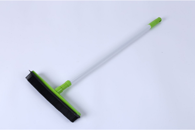 New Extra Long Handle Rubber Bristles Sweeper Squeegee for Pet Cat Dog Hair Fur Broom