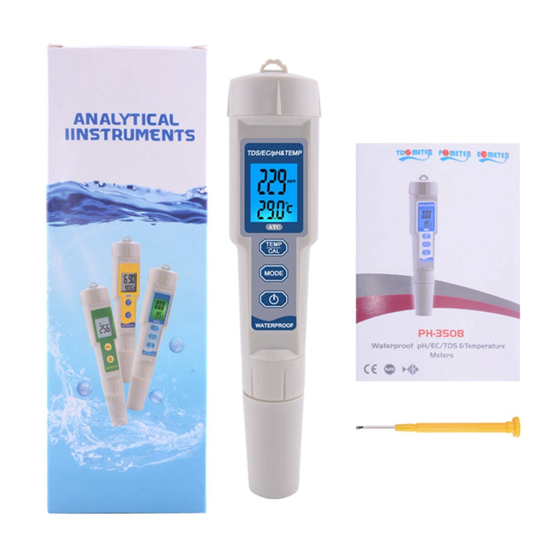 Temperature, PH, Conductivity, Hardness, Water Quality Test Pen