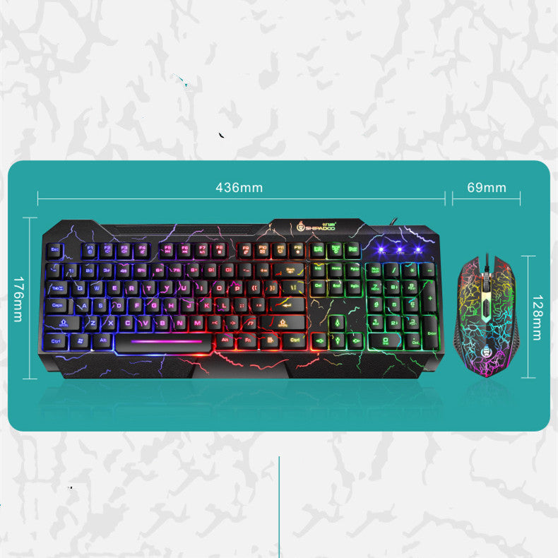 Luminous 4D Gaming Keyboard And Mouse Set Luminous Keyboard And Mouse