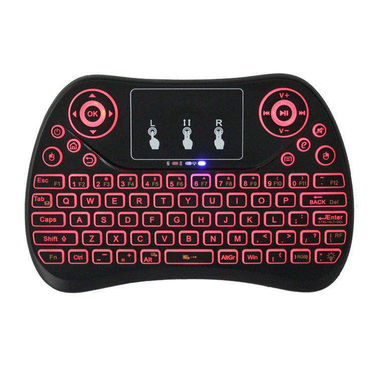 Mini touch keyboard with seven-color backlight English