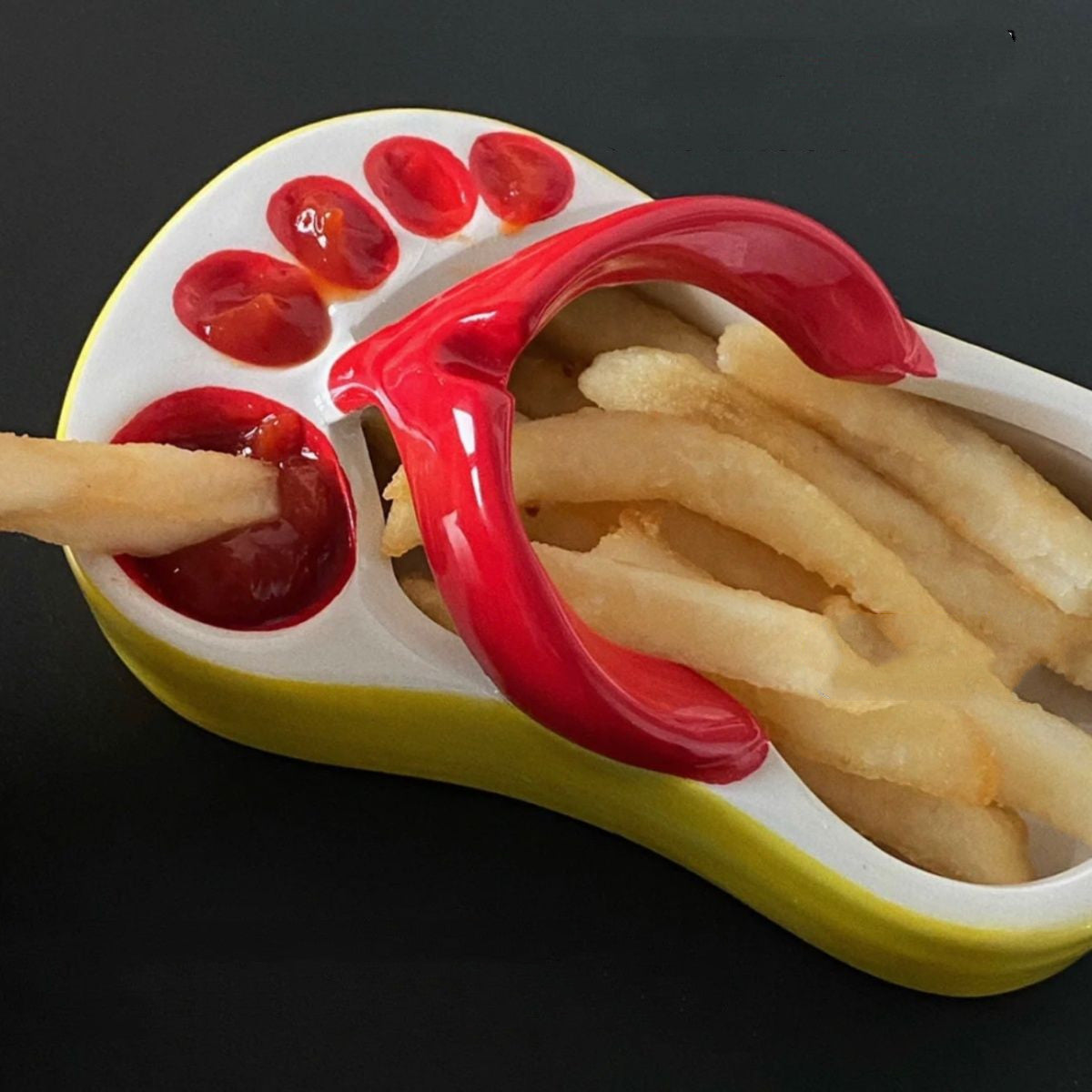 Fries Plate Funny Flip Flop Ornaments Kitchen Gadgets