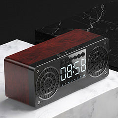 Wooden Clock Bluetooth Speaker Retro Subwoofer