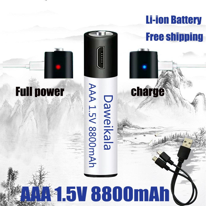 New 15V AA AAA USB Rechargeable Battery