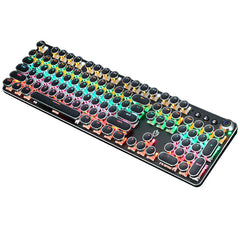 Retro Punk Electroplated Knob Luminous Mechanical Keyboard