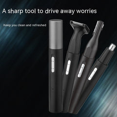 Multifunctional Men's Cleaning Suit Pogonotomy Nose Hair Trimming Eyebrow 3 In 1USB Charging