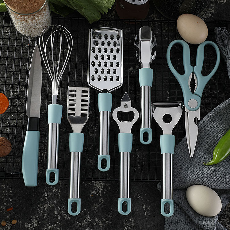 Stainless Steel Kitchen Gadgets Household Kitchen Utensils Tray Peeler Egg Beating Scissors Gifts