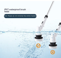 7-in-1 Wireless Cleaning Brush Long Handle Retractable Bathroom Toilet Floor Electric Brush