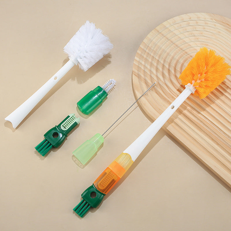 Multifunctional Five-in-one Cup Brush Long Handle Kitchen Gadgets
