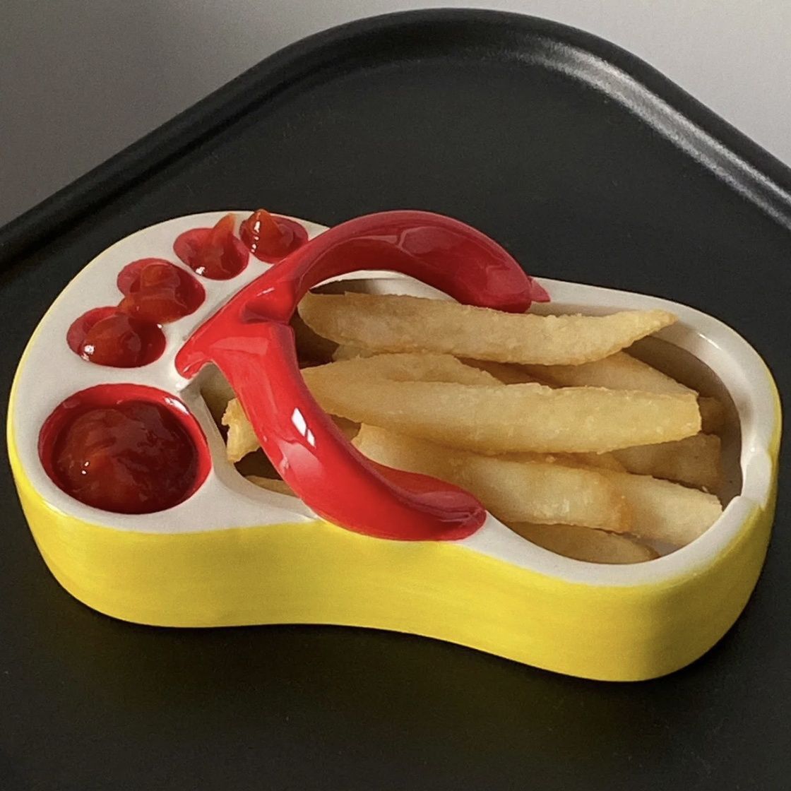 Fries Plate Funny Flip Flop Ornaments Kitchen Gadgets